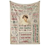 Huglanket Jane Austen Gifts for Women, Flannel Blanket 50" x 65", Personalized Jane Austen Gift for Birthday, Thanksgiving's Day, Christmas