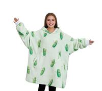 Huglanket Pickle Gifts, Dill Pickle Wearable Blanket Hoodies, Oversized Flannel Hooded Blankets, Gifts for Birthday, Christmas, and so on, One Size Fits Most