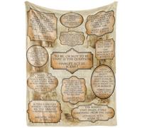 Huglanket Shakespeare Blanket Gifts for Women Men - Gift for Book Theater Lovers Writers - Birthday Christmas Funny Deco - 50" x 65"