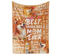 Huglanket Shiba Inu Gifts for Women - Unique Shiba Inu Flannel Throw Blanket, 50 x 65 inch, Skin Friendly, Novelty Gift