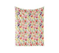 Huglanket Tulip Gifts Blanket - 50" x 65" Throw, Flannel Blanket - Birthday for Women, Girls - Seamless
