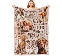Huglanket Vizsla GIFS for Women Girls, Flannel Throw Blanket for Adults, Teens, Sisters, Aunts, Best Friends, Coworkers, 50 x 65 Inches, Orange