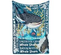 Huglanket Whale Shark Blanket - Soft Throw 50"x65" - Gifts for Shark Lovers, Girls, Women, Besties - Whale Sharks Are My Spirit Animals