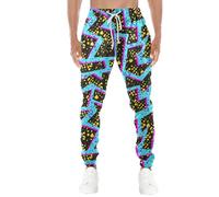 HUGLAZY 80s 90s Sweatpants for Men Retro Workout Pant Vintage Athletic Pants Funny Joggers Party Outfit Casual Track Pants, 80s 90s Blue, 3X-Large