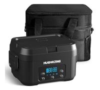 Hugmazing Cordless Electric Lunch Box - Rechargeable Self-Heating Food Warmer with 1100ML SS Container, Battery-Powered Heated Lunch Box, Perfect for Travel, Office Meals for Adults, Men & Women