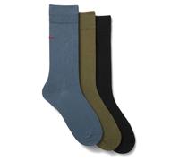 HUGO Mens 3P RS UNI CC Three-pack of logo-detail socks in a regular length