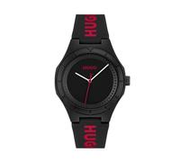 HUGO 1530343 Lit For Him Black Silicone Strap Watch - W45403