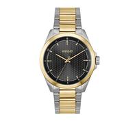 HUGO #SEAM Men's Black Dial & IP Stainless Steel Bracelet Watch