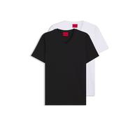 Hugo Short Sleeve V Neck T-shirt White,Black XS Men