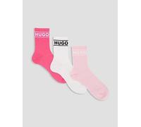 HUGO 3Pack Sporty Crew Women's Socks, White, Size 5.5-8, Women White