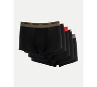 HUGO 5-Pack Mens Stretch-Cotton Trunks with Logo Waistbands - Black 003 - Black 003 - L