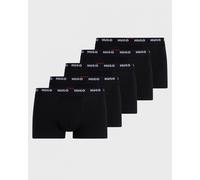 Hugo 5-Pack Mens Stretch-Cotton Trunks with Logo Waistbands NOS - Black material_cotton - Size X-Large