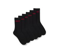 HUGO 6-pack socks - Style 6P QS RIB LOGO CC, 50510187 Black 9-11
