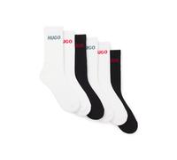 HUGO 6-pack socks - Style 6P QS RIB LOGO CC, 50510187 White / Black 5.5-8