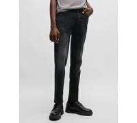 HUGO Tapered-fit jeans in black-black stretch denim - Style HUGO 634, 50517492 Black 36/30