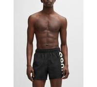 HUGO ABAS Mens Logo-Print Swim Shorts in Quick-Dry Fabric NOS - Black 001 - Black 001 - M