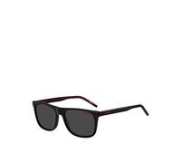 HUGO Acetate Rectangular Logo Sunglasses, Black, Men Black