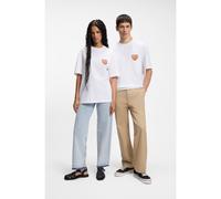 HUGO All-gender Cotton-jersey T-shirt with heart logo - Style Nalentinio, 50562727 White XS