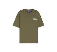 HUGO All-Gender Cotton-Jersey T-Shirt with Logo Prints