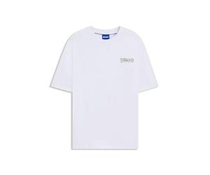 HUGO All-Gender Cotton-Jersey T-Shirt with Logo Prints