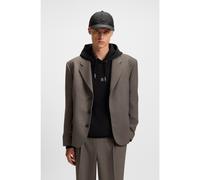 HUGO All-gender modern-fit suit jacket in mouliné twill - Style Umar253X_ALL, 50551459 Brown 40R