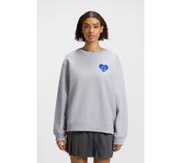 HUGO All-gender sweatshirt with Happy HUGO artwork - Style Oversized Crew_B_3, 50545052 Light Grey XL