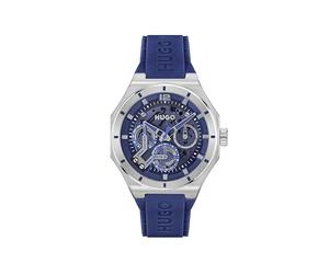 HUGO Analogue Multifunction Quartz Watch for Men #Grail Skeleton Collection with Blue Silicone Bracelet - 1530375