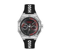 HUGO Analogue Multifunction Quartz Watch for Men #Grail Sport Collection with Black Silicone Bracelet - 1530397