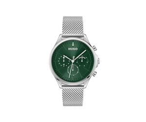 HUGO Analogue Multifunction Quartz Watch for Men #Smash Multi Collection with Silver Stainless Steel Mesh Bracelet - 1530409