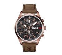 HUGO Analogue Multifunction Quartz Watch for men with Brown Leather strap - 1530162