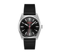 HUGO #ARK Men's 40mm Black Leather Strap Watch