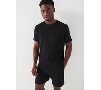 HUGO Austin Regular Fit Loungewear Waffle T-Shirt, Black, Size 2Xl, Men Black