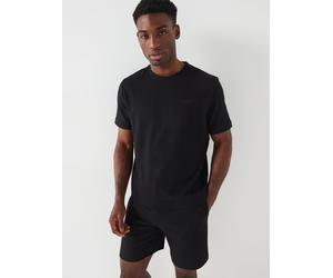 HUGO Austin Regular Fit Loungewear Waffle T-Shirt, Black, Size L, Men Black