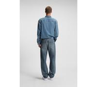 HUGO Baggy-fit jeans in blue distressed denim - Style Nate, 50547137 Blue 32/32