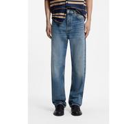 HUGO Baggy-fit jeans with worn-in details - Style Nate, 50563454 Blue 36/32