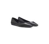 HUGO Ballerina pumps in nappa leather with stacked-logo trim - Style Maridia_LogBall_NA, 50548193 Black 4