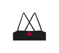 HUGO Bandeau bikini top with logo label - Style RED LABEL BANDEAU, 50545483 Black XL