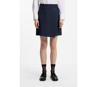 HUGO Belted pencil skirt with pinstripe - Style Rabisu, 50554460 Blue Patterned 8