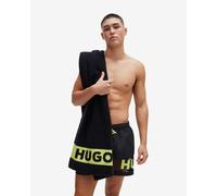 HUGO Big Logo Swim Shorts Black Green - S