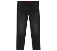 HUGO 634 Mens Tapered-Fit Jeans in Black Stretch Denim NOS - Black 005 - W36 L30