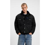 HUGO Black-denim jacket with teddy collar - Style Dex/1, 50547149 Dark Grey S