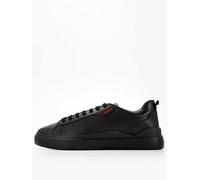 HUGO Blake Tenn Mens Leather Trainers with Branded Quarter - Black 005 - Black 005 - UK8 EU42 US9