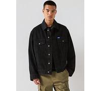 HUGO Blue Loose Fit Kirkby Denim Jacket, Black, Size Xl, Men Black