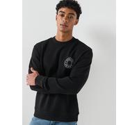 HUGO Blue Nedos Crew Sweatshirt, Black, Size S, Men Black