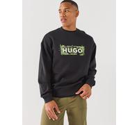 HUGO Blue Niviocrew Regular Fit Crew Sweatshirt, Black, Size 2Xl, Men Black