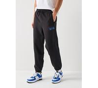 HUGO Cotton-terry tracksuit bottoms with logo and contrast stitching - Style Notharos, 50553508 Black S