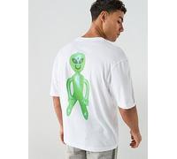 HUGO Blue Nufotee Alien Print T-Shirt, White, Size 2Xl, Men White