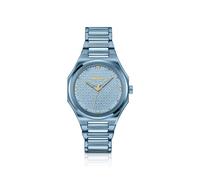 HUGO Blue-steel watch with logo-textured dial - Style #GRAIL FOR HER, 58244964 Light Blue pcs.