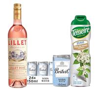 Hugo Blush Cocktail Bundle- Lillet Rose, Soda Water, Elderflower Syrup