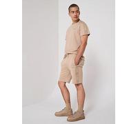HUGO Bodywear Liam Taped Loungewear Shorts - Beige, Beige, Size S, Men Beige